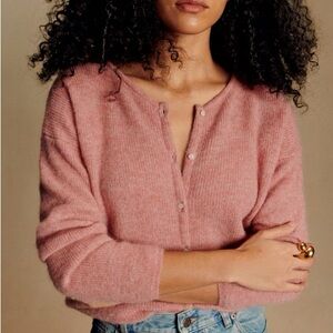 NWT Sezane Gaspard Cardigan in Rosewood size M